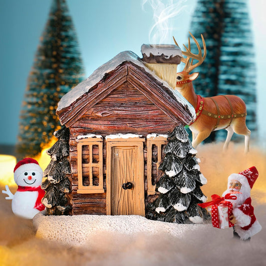 🔥  2024 Hot Sale 🎁Christmas Log Cabin Incense Burner